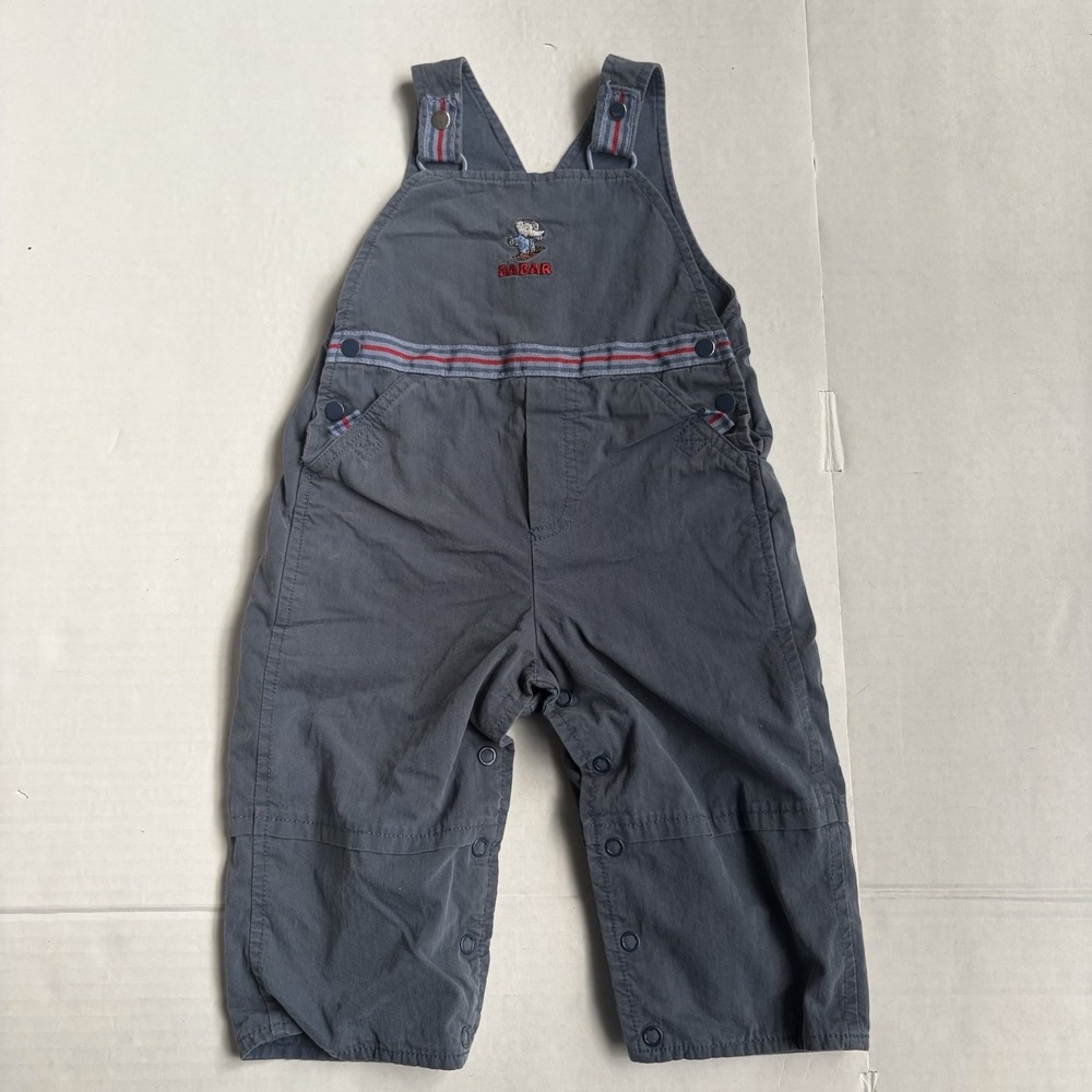 Size 18M Babar The Elephant Overalls Gray One Snap Needs Repair Nostalgic